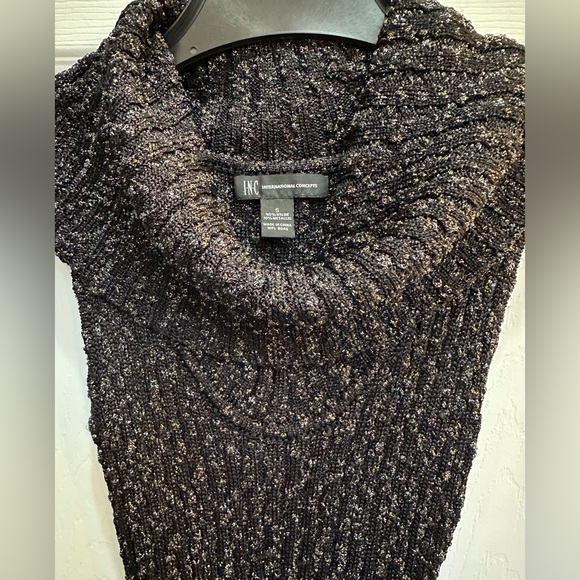 INC International Concepts Sweaters - INC International Concepts turtleneck shell with gold & silver iridescent accent